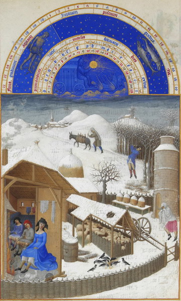 Click to see the detail in this miniature from the Duc du Berry's 'Tres Riches Heures'