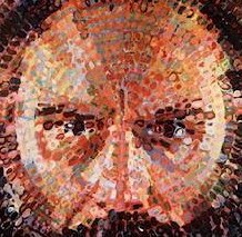 Detail from a self-portrait by Chuck Close