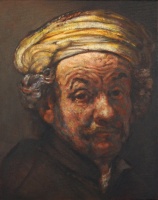Rembrandt as St Paul. Oils on panel 10 x 8 inches