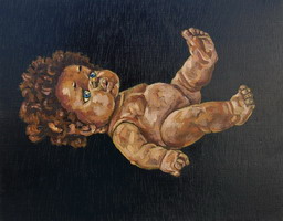 Abandoned Doll- oils on wooden panel 8 x 10 inches