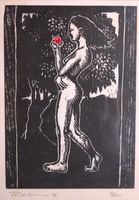 Eve, woodblock print- chestnut, 1/20 
