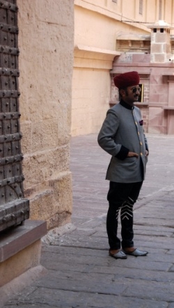 A Jodhpurian dressed in the original Jodhpurs imported by the English as riding breeches