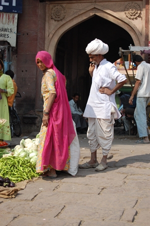 Rajasthani couple at the market