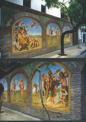 Outdoor mural of a Saturnalia.