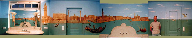 The four walls of the Canaletto mural pieced together 