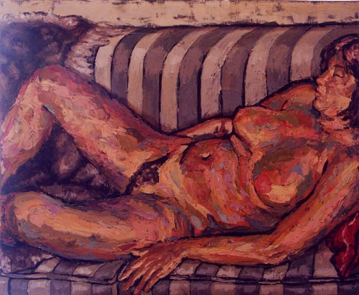 Nude, oil on canvas. Carola.