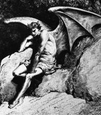 One of Dore's engravings of Lucifer for 'Paradise Lost'