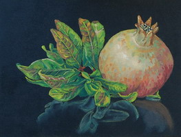 Pomegranate II- Oils on panel 8 x 10 inches