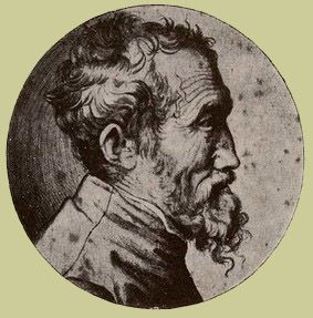Drawn portrait of Michelangelo 