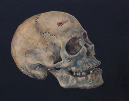 Skull- oils on panel 8 x 10 inches