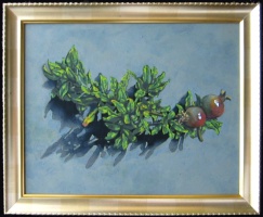 Pomegranates, oils on board 8 x 10 inches (20 x 26 cm)