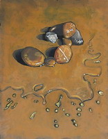 Wet Stones Oils on panel 10 x 8 inches